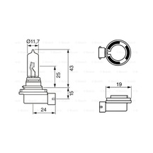 BOSCH 1987302082 Ampul H9 12V 65W