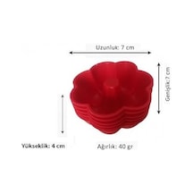 Silikon Muffin Kalıbı, Göbekli Ve Çiçek Desenli 6 Lı Paket Isıya Dayanıklı Yapışmaz 2 .