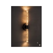 Bubbleflux Large 51 Cm Modern Tasarım Led Aplik - Duvar Lambası - Siyah - Pilli - Günışığı Siyah Pilli