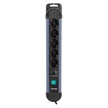 S-link Spgks05 1.5m 3g1.5mm2 900 Joule 5li Akım Kor. Gri Priz Çoklayıcı 1.5 M