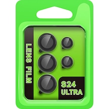 Mey İthalat Samsung Uyumlu Galaxy S24 Ultra Raze Metal Kamera Lens - Siyah