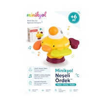 Neşeli Ördek Vakumlu Döner Duyusal Bebek Aktivite Ve Mama Sandalyesi Oyuncağı Çok Renkli