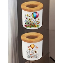 Balon 2'li Kalemlik - Çok Güzel Kalemlikler, Çok Kullanışlı Kalemlik, Çöp Kovası Kalemlik Beyaz