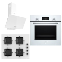 Bosch - Ferre HBF512BW1T - SS206 - D087 Beyaz Ankastre Set
