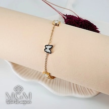 Mepa Gold Sedef Taşlı Çelik Bileklikler 16+5 Cm Uzatma Payı - Kbl0102 Najmaddin Altın