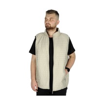 Mode Xl Büyük Beden Erkek Yelek Kapitone Yakalı 22601 Gri 001