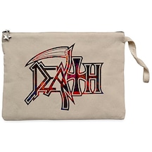 Death Rainbow Krem Clutch Astarlı Cüzdan / El Çantası