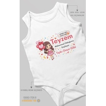 Morivokids Teyzeye Özel Sıfır Kollu Bebek Zıbını %100 Pamuk Zbn89-sk Beyaz