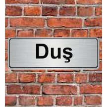10X20 Cm Duş Yazılı Metal Yönlendirme Levhası