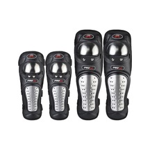 Cbtx Global Pro-biker Rh-1010 Motosiklet Sıcak Tutma Anti-düşme Paslanmaz Çelik Koruyucu Dişli Diz + Dirsek Pedleri Gümüş - Siyah