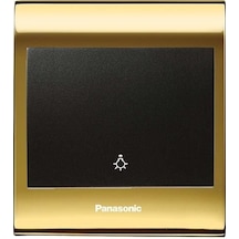 Viko Panasonic Thea Blu Light Anahtar, Çerçeve Gold+dore, Kapak Siyah