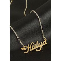 Hülya İsimli Kolye Kişiye Özel Sarı