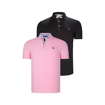 İkili Set T8582 Dewberry Erkek T-shırt-siyah-pembe