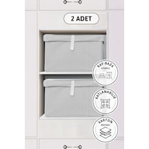 Kapaklı Baza 2'li Hurç 50x40x19 - Gri Gri