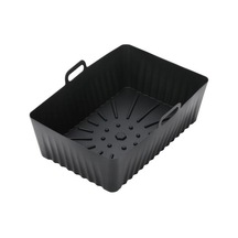 Novahub Hava Fritözleri Tava Uygun İyi Tokluk Yeniden Kullanılabilir Hava Kızartma Pot Astar Silikon Tepsi Ev Kaynağı Siyah Siyah