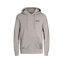 Jack & Jones Erkek Jjolıve Kanguru Cepli Kapüşonlu Sweatshirt 12256833 Taş Taş