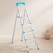 4+1 Basamaklı Metal Merdiven 105 Cm 120 Kg