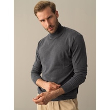 Xint Antrasit Regular Fit Balıkçı Yaka Pamuklu Kazak 801659