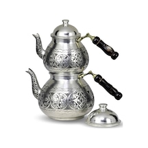 Damla Eskitme Kazılmış Bakır Çaydanlık Bakır