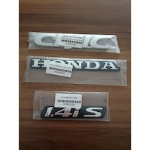 Honda Civic 1.4 İs Bagaj Logosu Seti Honda Cıvıc 1.4is Arka Bagaj Yazısı 3lü Takım