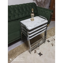 Zigon Sehpa Tepsi Zigon Model Nikelaj Kaplama Metal Ayaklı Alaca (540935609)