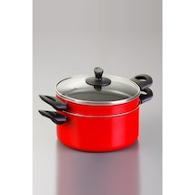 Papilla Redio 22 Cm Haşlama Tenceresi-kırmızı Renk Fma03431