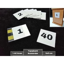 Şeffaf Etiket Yapışkanlı İsimlik Etiketlik Ve 1-40 Arası Numaralar Peçetelik