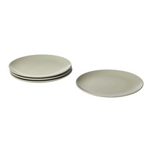 4 Adet Tabak Seti Mat Açık Yeşil Renk 26 Cm, 4 Adet, Stoneware Yuvarlak Tabak Seti