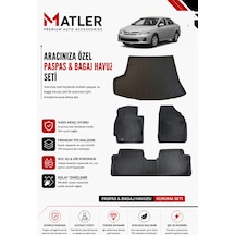 Toyota Corolla 2009 Model 4d Ekstra Havuzlu Paspas Ve Bagaj Havuzu Set
