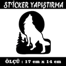 Ulu Boz Kurt Dağ Tepe Sticker - Etiket Yapışkan