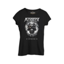 Accept - Humanoid Kurukafa Siyah Bayan Tshirt 001
