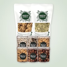 Çiğ Kuruyemiş Avantaj Paketi 5'li 5x500 G - Kaju, Badem, Fındık, Ceviz İçi, Kabak Çekirdeği İçi 2500 G