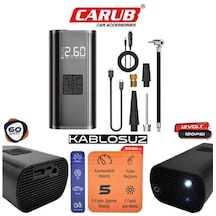 Carub Hava Kompresörü Şarjlı Kablosuz Dijital 12V 60w 120Psi 3600mAh Usb/Type C