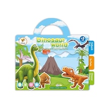 Tekrar Tekrar Kullanılabilen Sticker Dinosaur World Abanoz