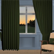 Çimen Yeşili Ada Fon Perde Pilesiz Extraforlu Düz Dikim Büzgü Pile-çimen Yeşili Çimen Yeşili