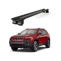 Trio-ı Jeep Cherokee 2014 Ve Üstü Uyumlu Siyah Kilitli Ara Atkı 135cm Port Bagaj Tavan Barı