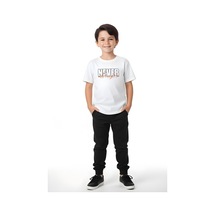 Fyk Kids Erkek Çocuk Never Don't Yazı Baskılı Alt-üst Yazlık Takım Beyaz