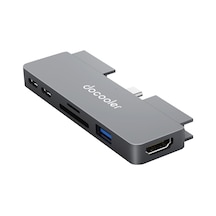 Geeroyoo 7-in-1 Type-c Hub Çevirici, Usb3.0 + Hdmı + 3.5mm Ses + Tf/sd Kart Okuyucu, 5gbps Aktarım Hızı, Alüminyum Gövde, İpad Pro Uyumlu