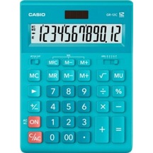 Casio Gr 12c Lb 12 Hane Mavi Masa Üstü Hesap Makinesi