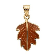 Brown Natura Yaprak Kolye Ucu
