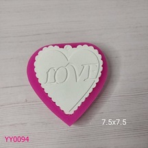 Yy0094 Love Yazılı Kalp Silikon Kalıp