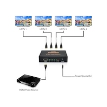 3C 5234 4 Port Uhd 4k Hdmi Switch Ekran Monitör Splitter Çoklayıcı Çoğaltıcı