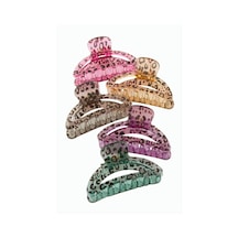 Leopar Desenli Oval Mandal Toka 8 Cm Pembe
