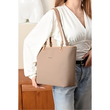 Just Polo Kadın Yeni Sezon Büyük Boy Lüks El Çantası Shopper Kum