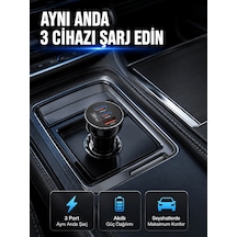 Lexroo 12v 24v Uyumlu 60w Araç İçi Şarj Adaptörü Çoklu Hızlı Şarj