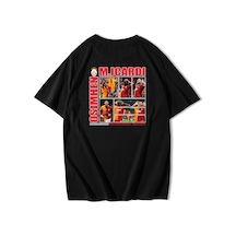 Brz Collection Unisex Oversize Victor James & Mauro T-shirt Siyah