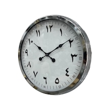 60 Cm Krom Metal Farsça Duvar Saati Diğer