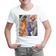 Jennifer Lopez & Pitbull Beyaz Çocuk Tshirt