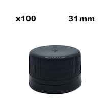 Afracam 31 Pp 31 Mm Kilitli Siyah Plastik Kapak 100 Adet Siyah