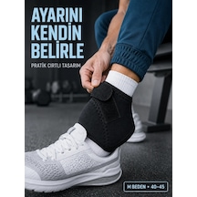 Ayarlanabilir Topuk Desteği M Beden 40-45 Numara Cırtlı Günlük Kullanım Siyah